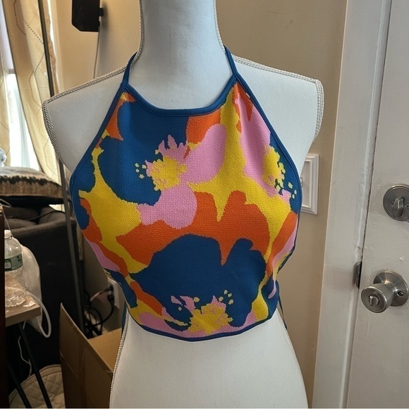 Zara MULTICOLOR HALTER TOP (M) - Picture 15 of 17